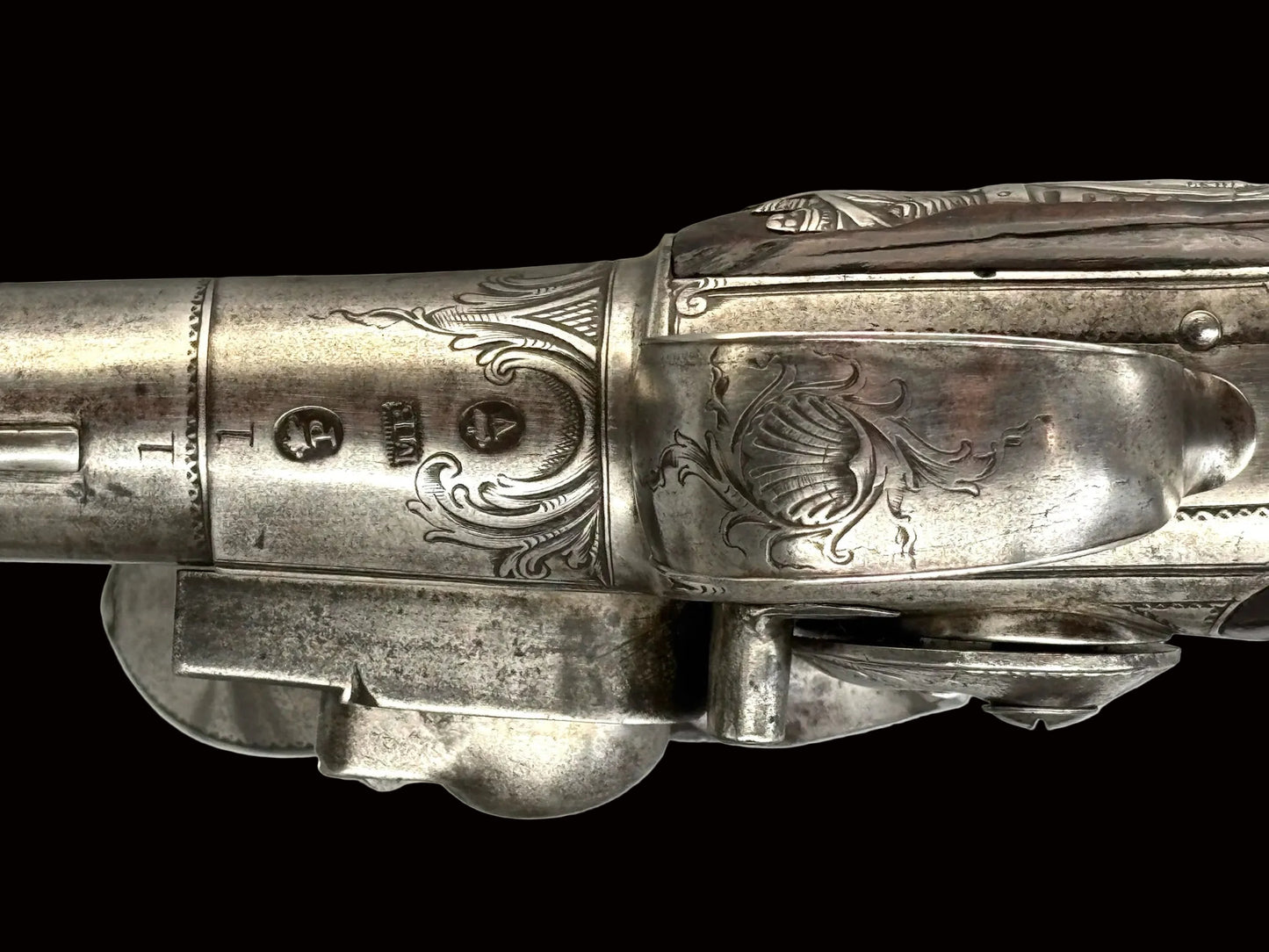 Mathias Barker Queen Anne Pistols