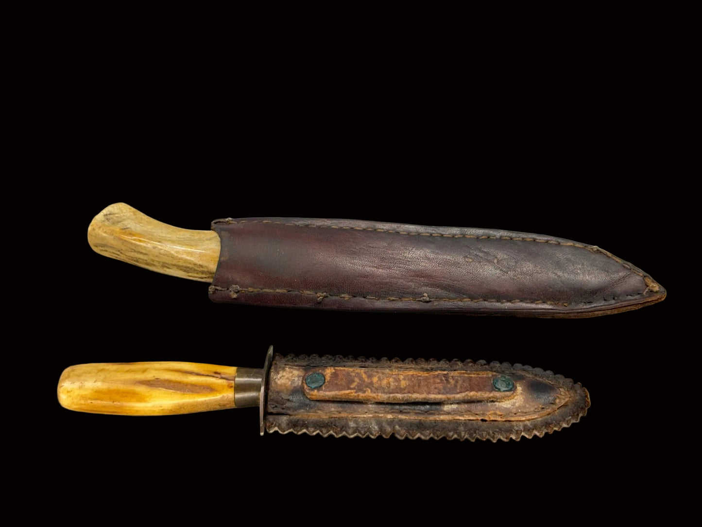 Two Antler Knives Lot KMarch26