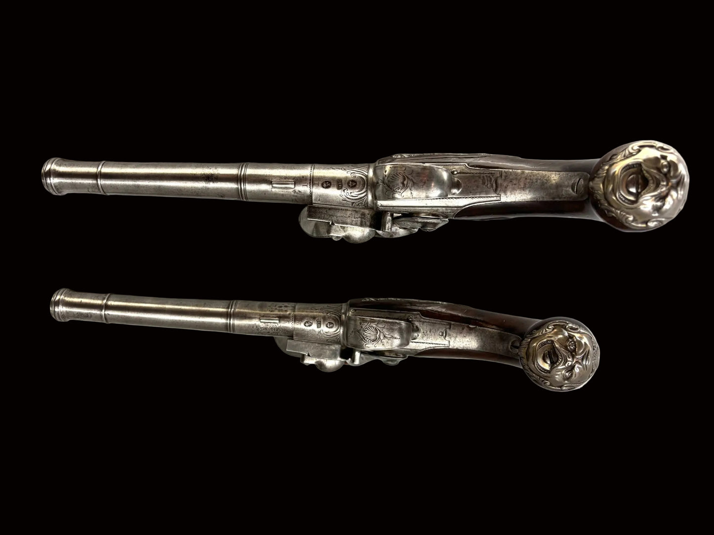 Mathias Barker Queen Anne Pistols