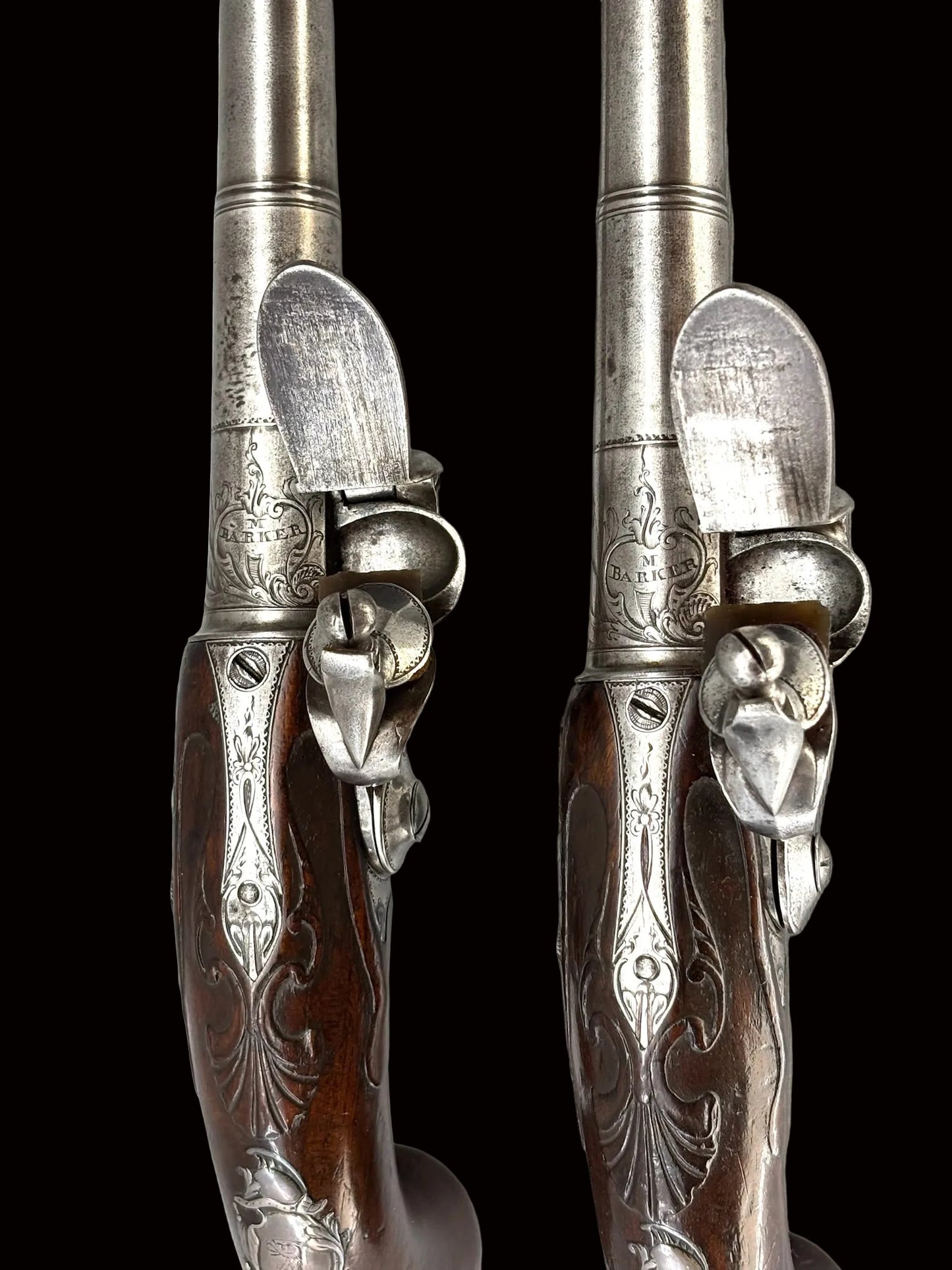Mathias Barker Queen Anne Pistols