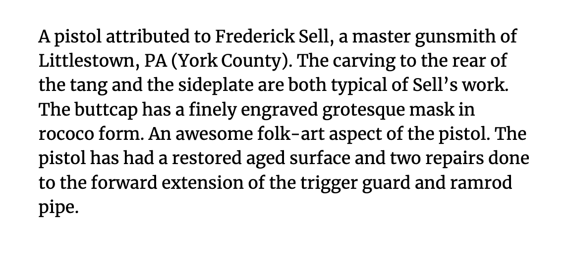 Educational Content Attributed Frederick Sell Pistol