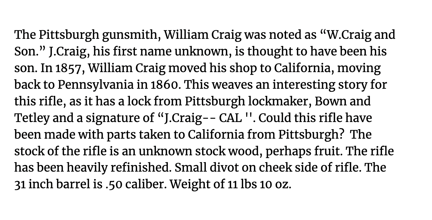 Virtual Show Signed Joseph Craig Rifle – LaMasterArms