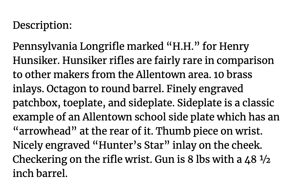 Virtual Show Signed Henry Hunsiker Rifle