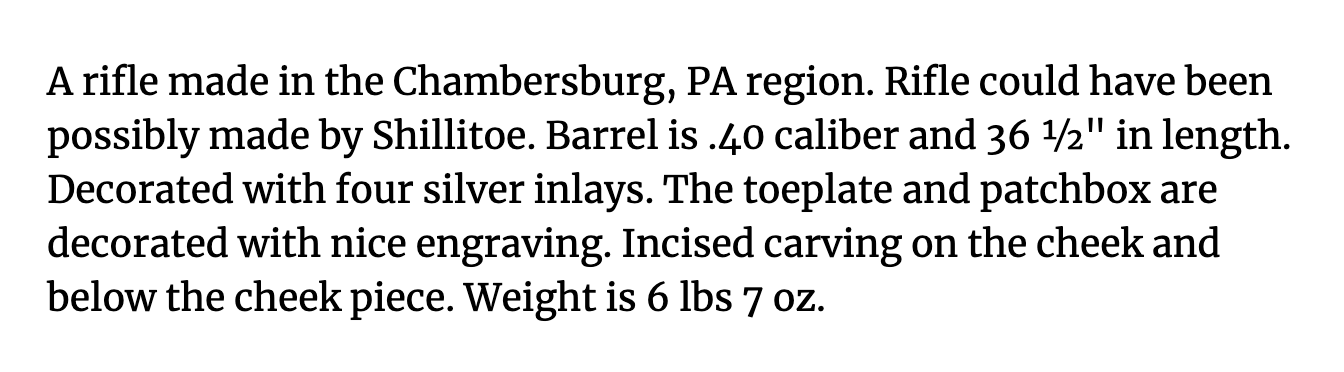 Educational Content Chambersburg Rifle Unsigned