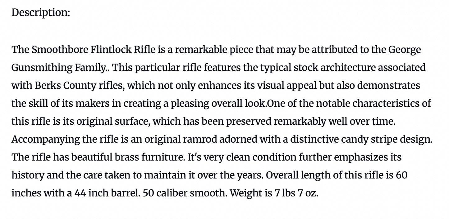 Virtual Show Berks County Smooth Rifle