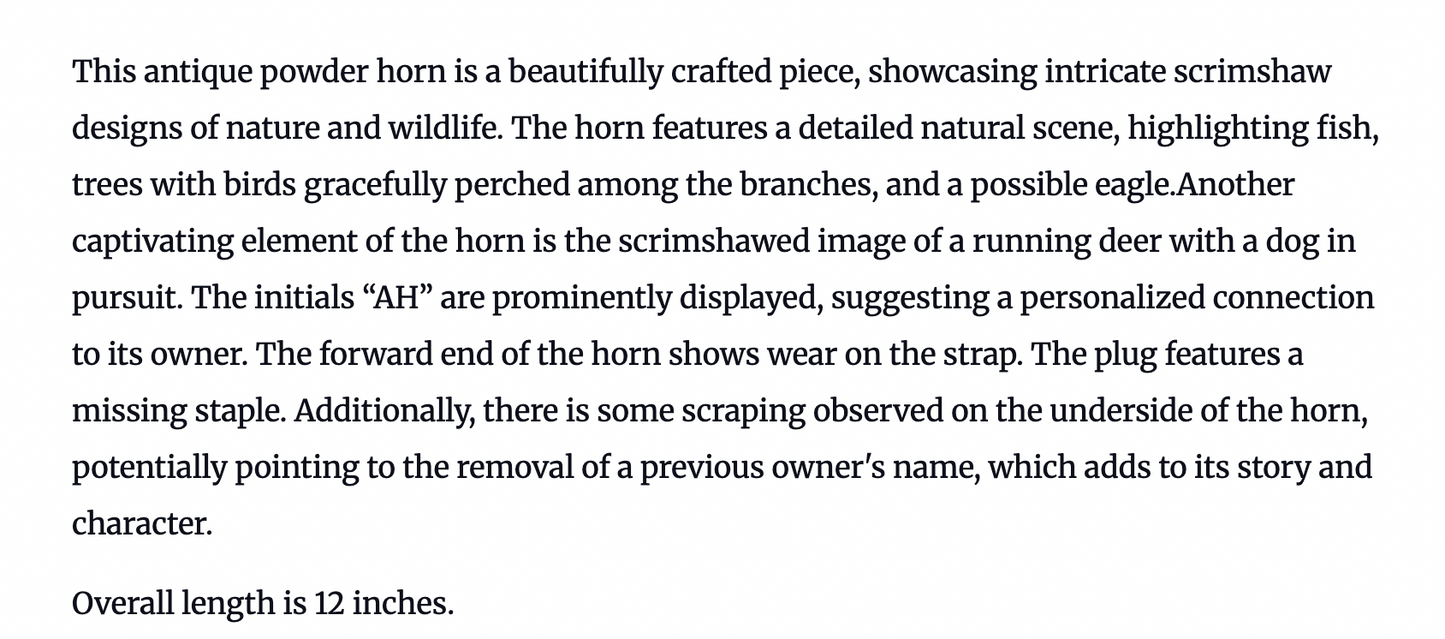 Virtual Show Folk Art Horn