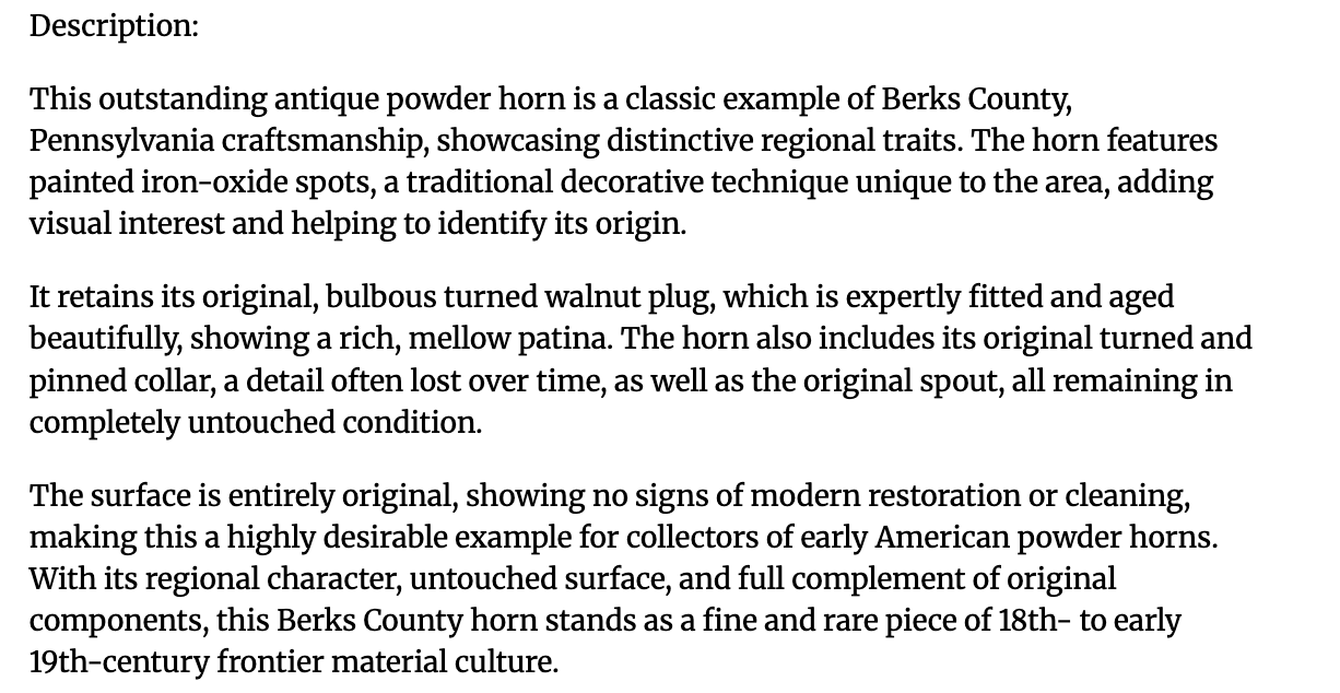 Berks County Horn 7/25