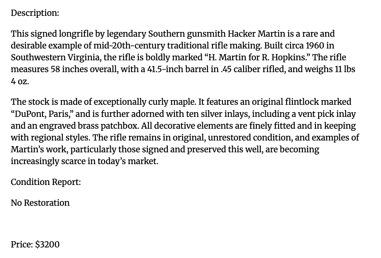 Signed Contemporary Hacker Martin Rifle