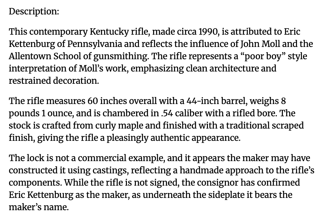 Eric Kettenburg Rifle