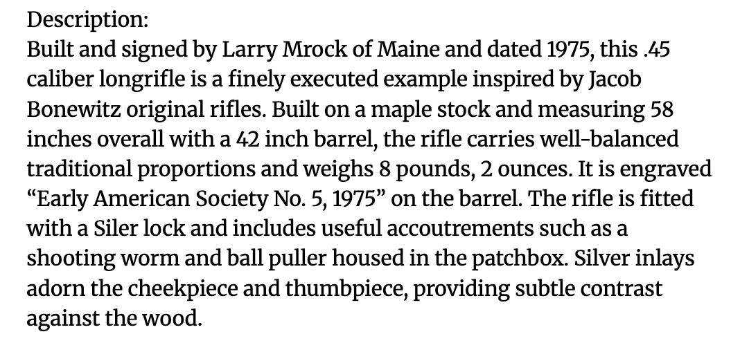 Larry Mrock Contemporary Rifle