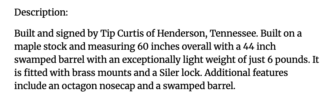 Tip Curtis Rifle