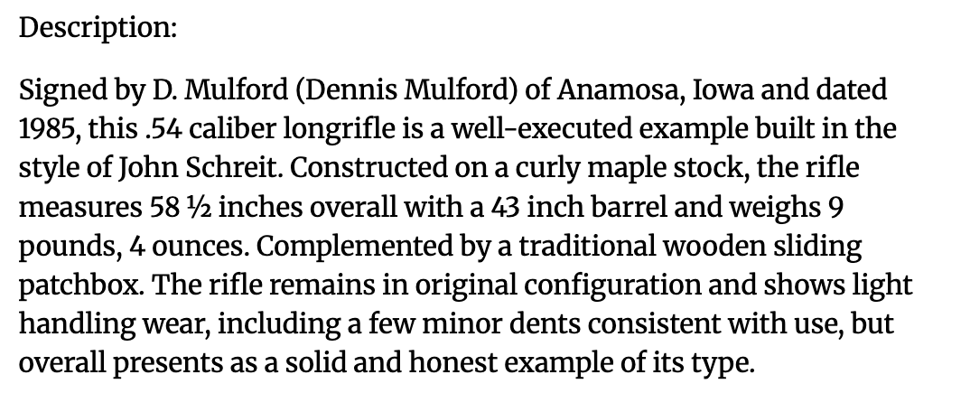 D.Mulford Rifle