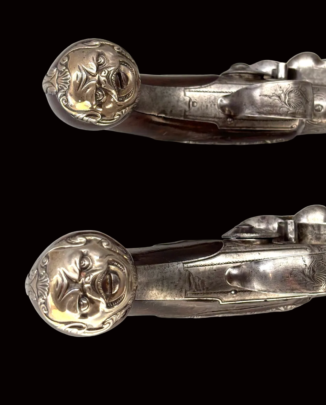 Mathias Barker Queen Anne Pistols