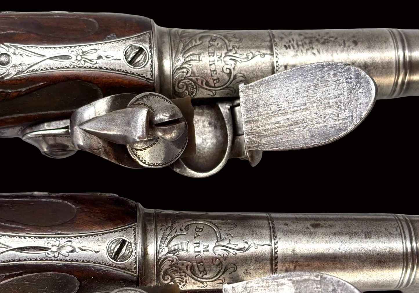 Mathias Barker Queen Anne Pistols