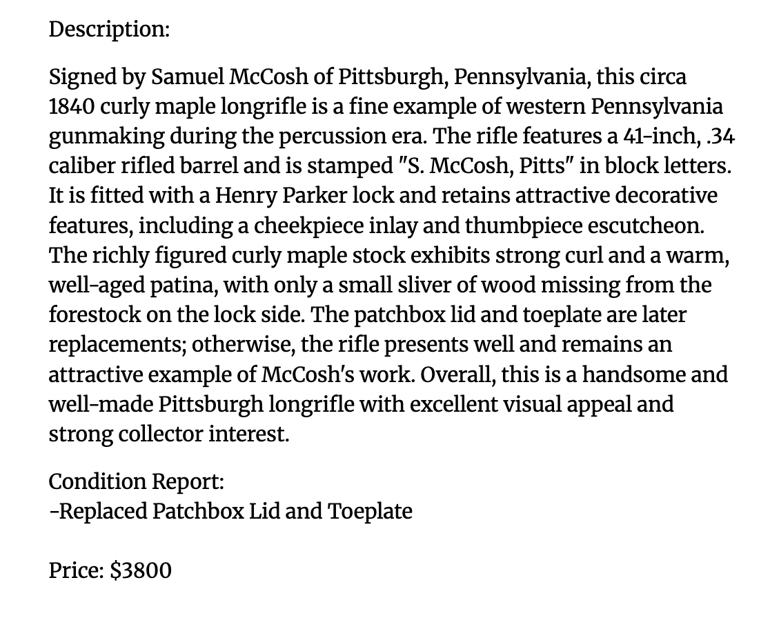 Signed Samuel McCosh