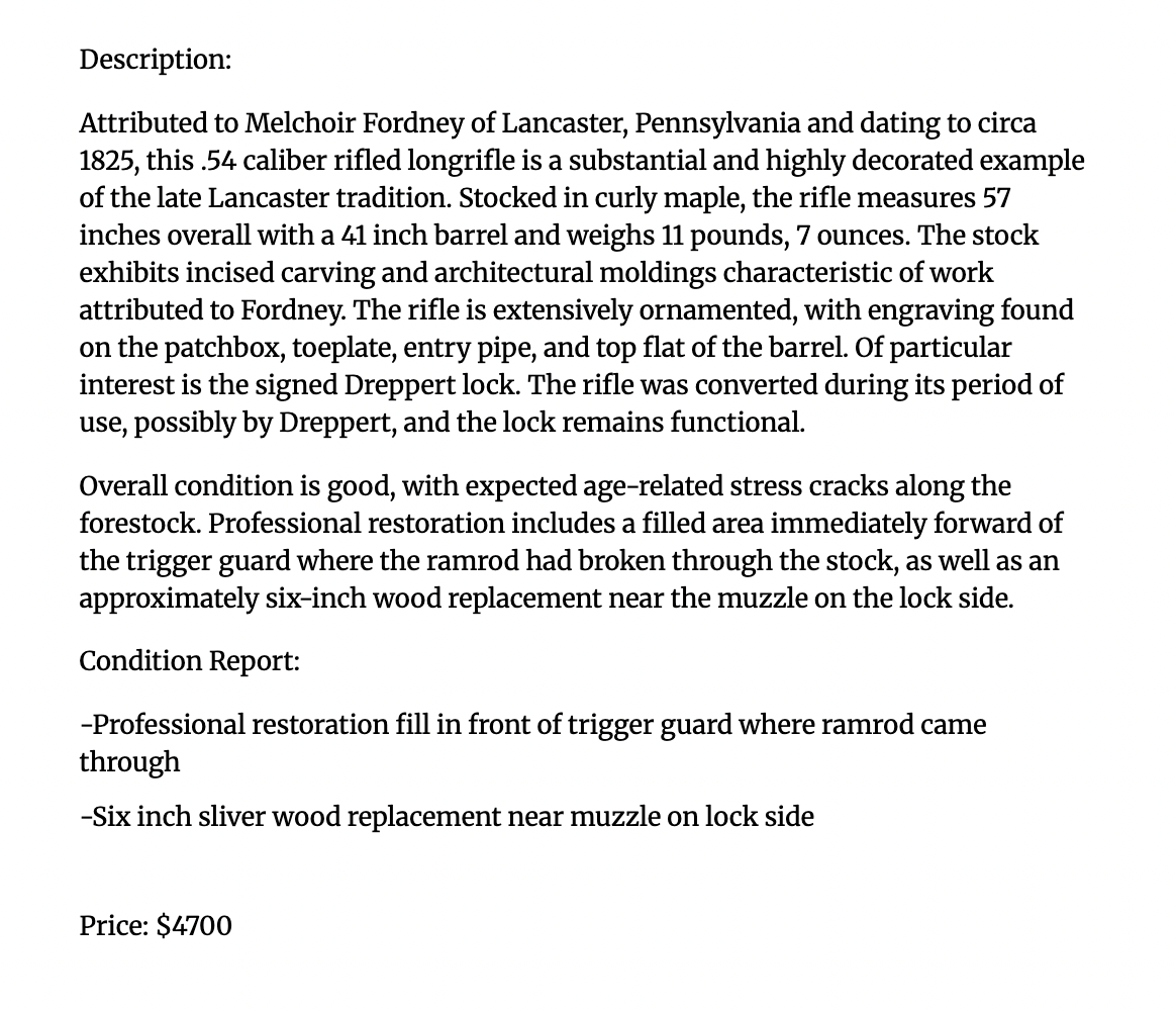 Melchior Fordney Target Rifle